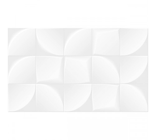 Плитка настенная Blanc white белый 02 30х50 (1,2м2/68,4м2/57уп) (рельеф) (матовая)