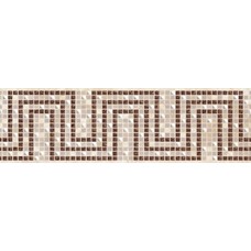 Плитка бордюр Ceramica Classic Illyria Mosaic коричневый глянцевая глазурованная 25x7.5