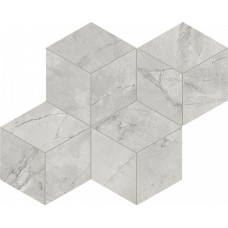 Мозаика 35x30 Atlas Concorde Marvel X Grey Cloud Mosaico Esagono Silk AF8O