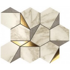 Мозаика 29x25.1 Atlas Concorde Marvel Edge Gold Hex Gris-Calacatta 9EHG