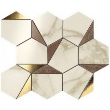 Мозаика 29x25.1 Atlas Concorde Marvel Edge Gold Hex Brown-Calacatta 9EHB