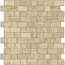 Мозаика 30x30 Италон Charme Advance Travertino romano mosaico raw Патинированный 620110000145