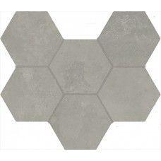 Мозаика 29x25 Италон Terraviva Grey Mosaico Hexagon Матовый 620110000109