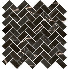 Мозаика 31.5x29.7 Италон Stellaris Absolut Black Mosaico Cross Натуральный 620110000217