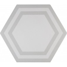 Керамогранит 23x20 Adex Pavimento Hexagono Deco Light Gray ADPV9019