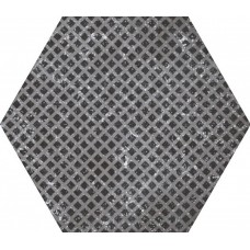 Керамогранит 29.2x25.4 Equipe Coralstone Hexagon Melange Black 6 вариантов паттерна 23579