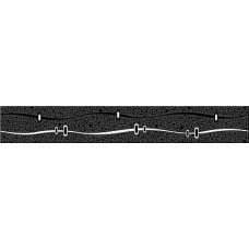 Плитка бордюр Дефиле Неро Геометрия Азори 40.5x6.2