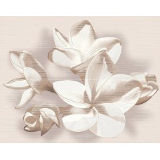 Плитка панно Из 2 Частей Amati Plumeria Beige Азори 50.5x40.2