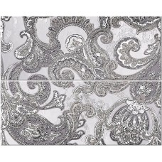 Плитка панно Из 2 Частей Sfumato Grey Paisley Азори 50.5x40.2