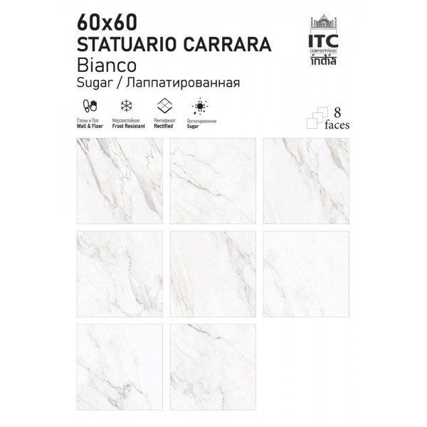 Коллекция Statuario Carrara 60X60 ITC India