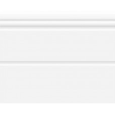 Плитка Плинтус Ceramic White Белый 02 - Рельеф Глянцевый Gracia Ceramica Универсальные бордюры 25x20