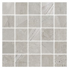 Плитка мозаика Kerranova Limestone K-1005/SR/m14/307x307x10 серый неполированная структурная глазурованная 30.7x30.7