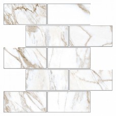 Плитка мозаика Kerranova Marble Trend K-1001/MR/m13/307x307x10 белый неполированная матовая глазурованная 30.7x30.7